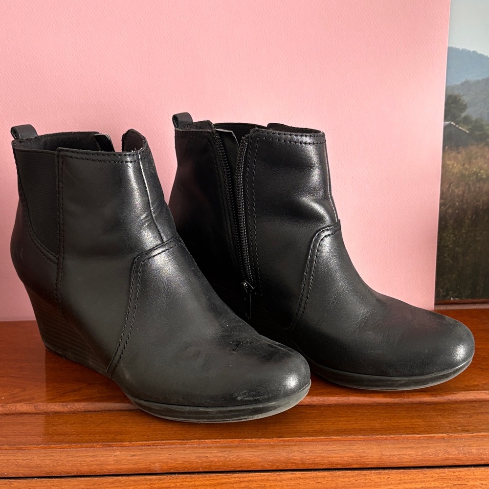 Clarks Black Ankle Booties